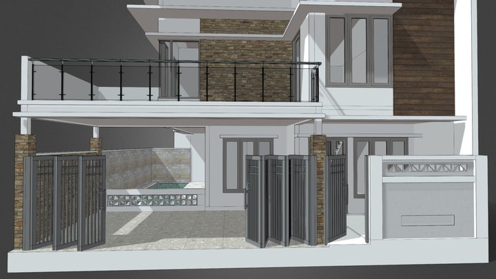 Desain Rumah Modern | Type 4 3D Model