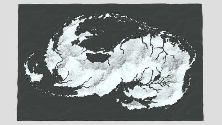 3D Map of Roshar (Stormlight Archive) 3D Model