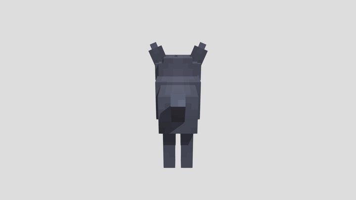Minecraft Dog 3D Model