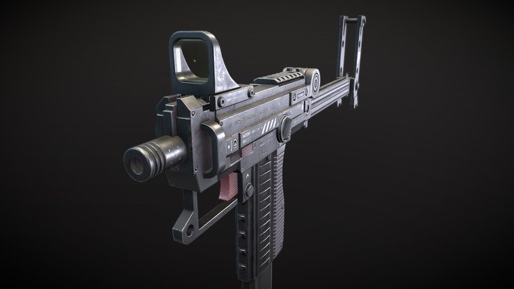 Submachine gun "PP4"- Tactics option 3D Model