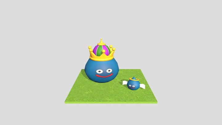 Two Slimes 3D Model