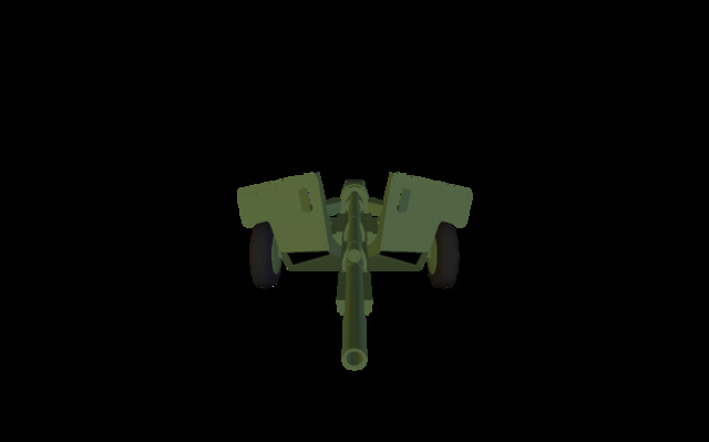 Antitank Gun 3D Model
