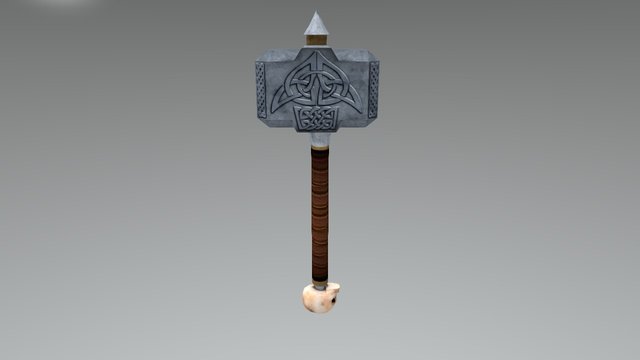Hammer Full Low Poly 3D Model