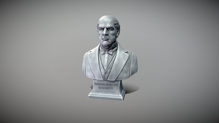 Domingo Faustino Sarmiento Bust 3D Model
