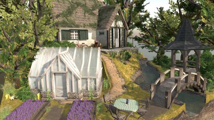 [DAE] Diorama End Assignment - Grandma's Garden 3D Model