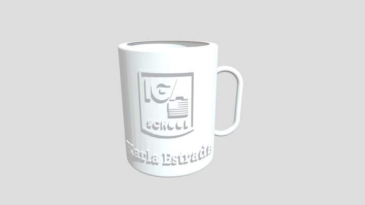 Taza Con Logo Y Nombre 3D Model