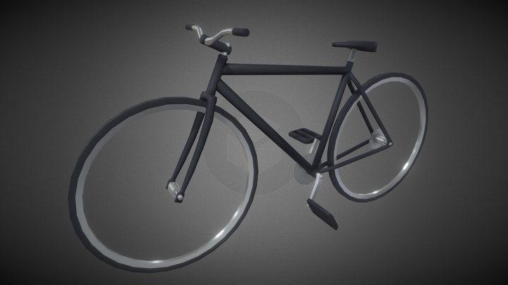 low poly bicycle 3D Model