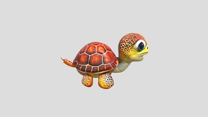 635b9c26f4c9_cute_wix_of_a_turtle_and_a_bird_ 3D Model
