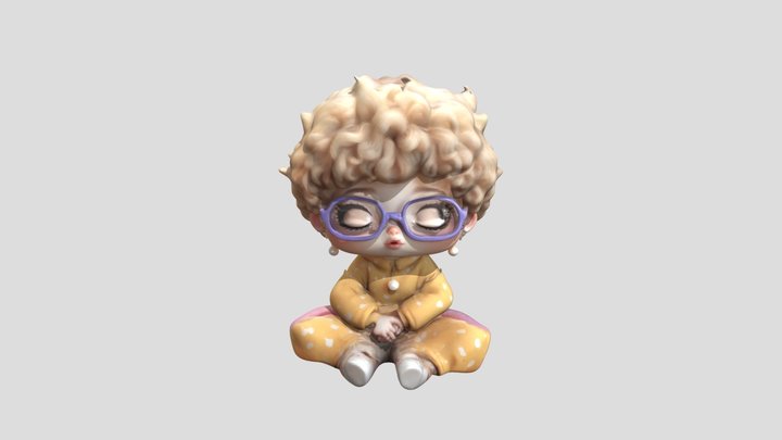 Chibi-style character 3D Model