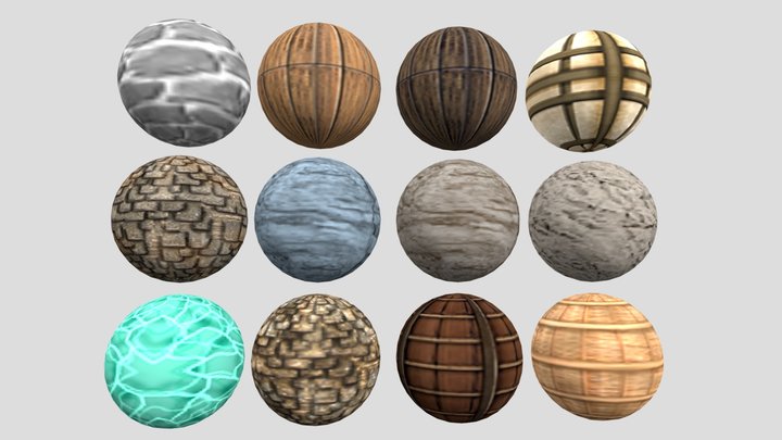 Low Poly Materials Pack 2 3D Model