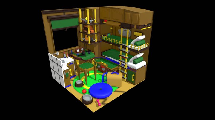 Trushkin_Tsimafei_GameArtExam_Crib 3D Model