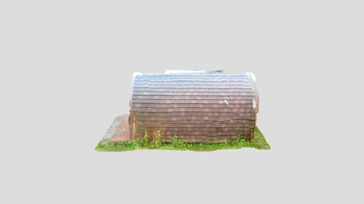 Wooden camping pod hut 3D Model