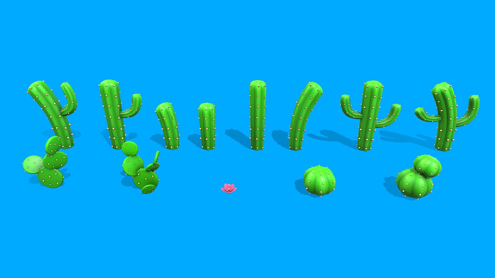 Stylized Cactus - 3D model by Lokiana (@lokiana.art) [e008b20] - Sketchfab