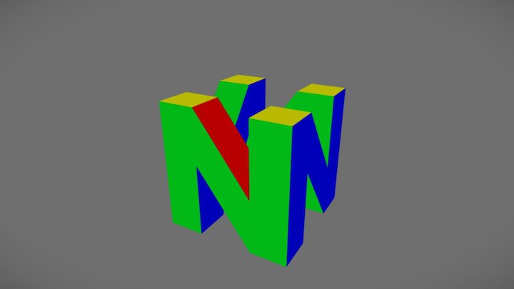 Nintendo 64 logo 3D Model