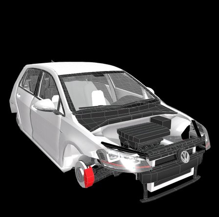Volkswagen Golf Mk.VII GTI Bare 3D Model