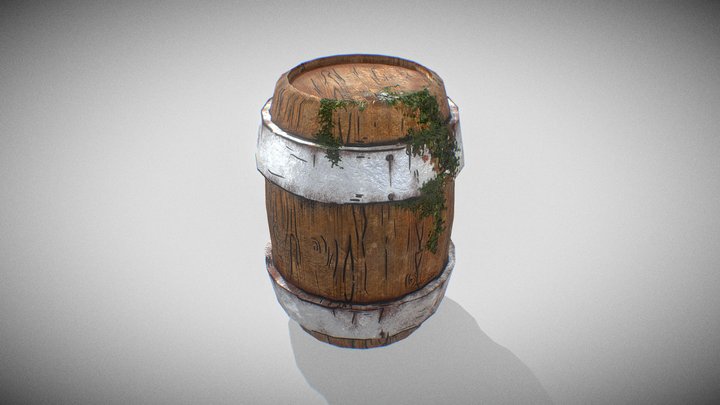 barrel, 3rd try (cel shaded style) 3D Model