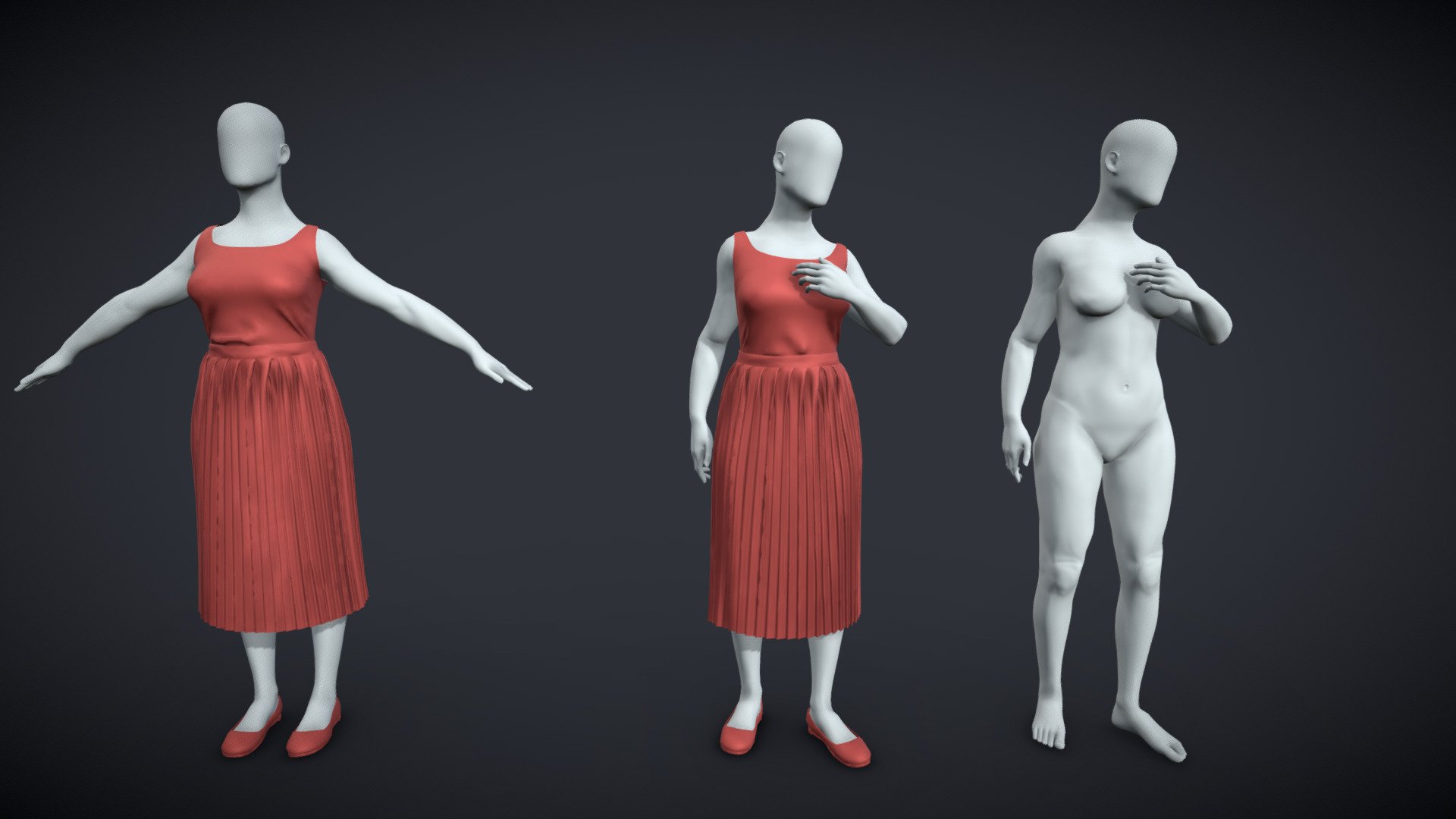 3D model Mannequin Woman Stand Model For Shop VR / AR / low-poly
