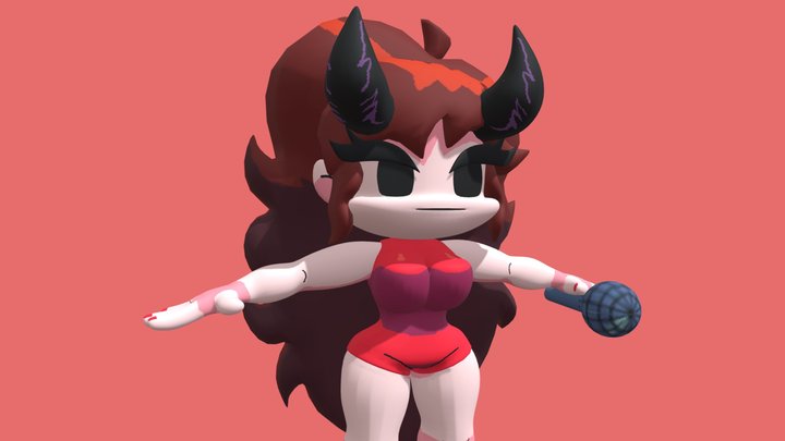 FNF - Girlfriend 3D Model