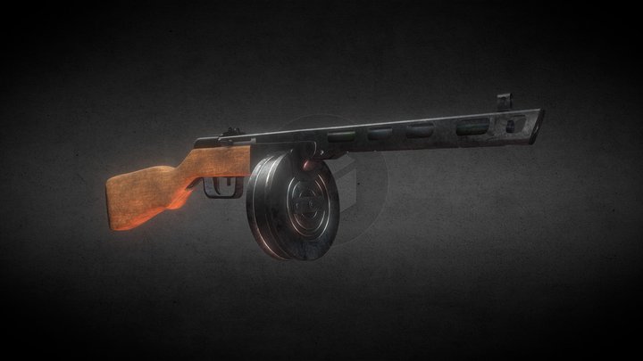 PPSH-41 remaster 3D Model