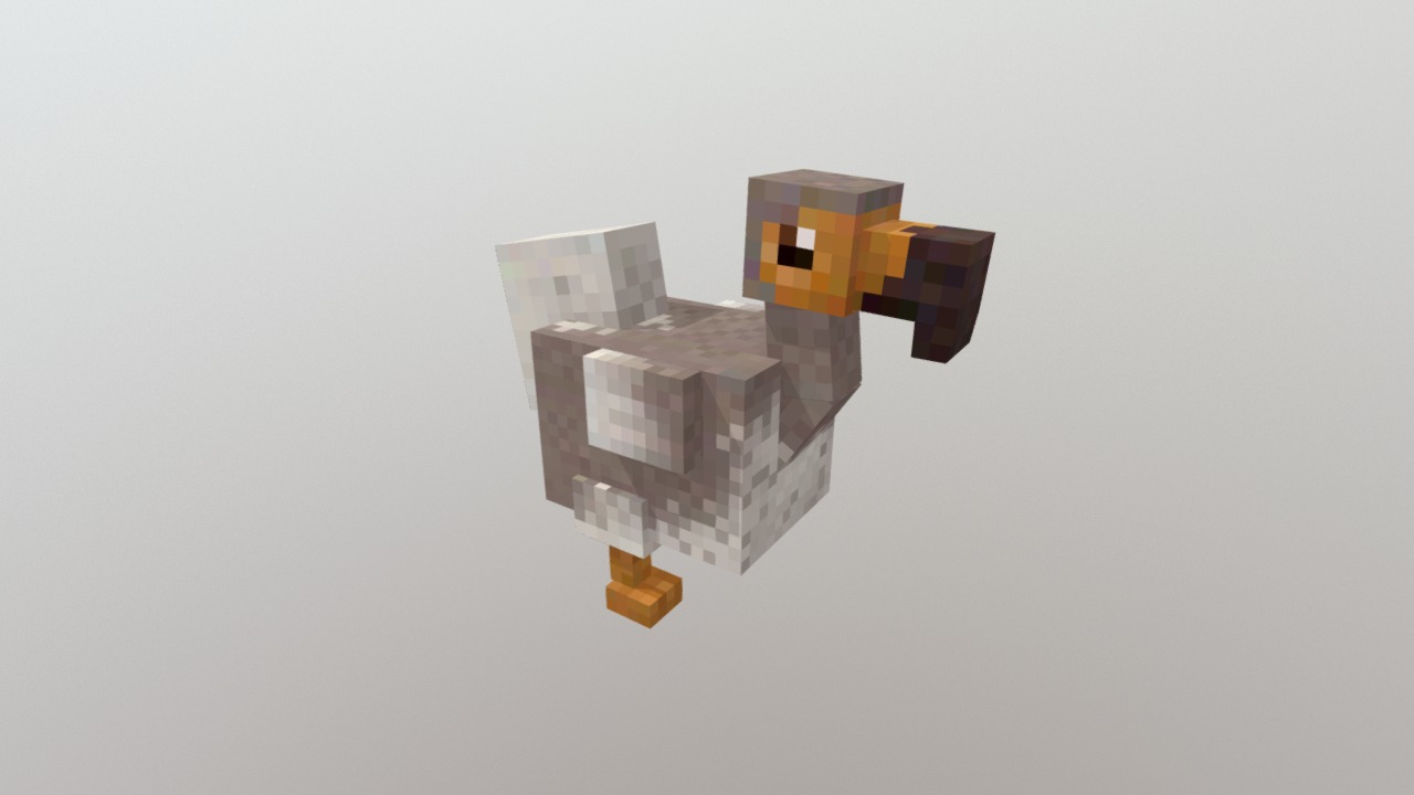 3D model Minecraft like dodo - This is a 3D model of the Minecraft like dodo. The 3D model is about a toy building made of cardboard.