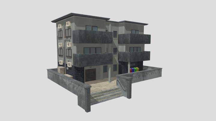 Low Poly Stylized Apartament @ryan007oliver 3D Model