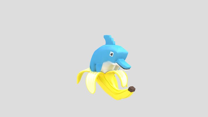 Bananita Dolphinita Brainrot Animated 3D Model