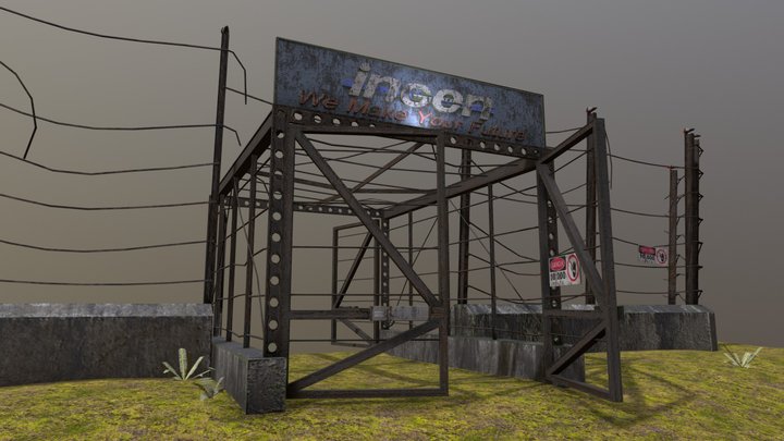 Ingen Village Main Gate | The Lost World 3D Model