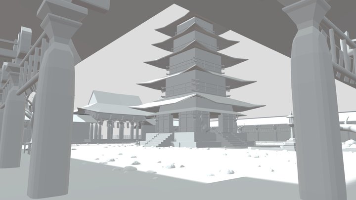 JAPANESE TEMPLE Environment 3D Model