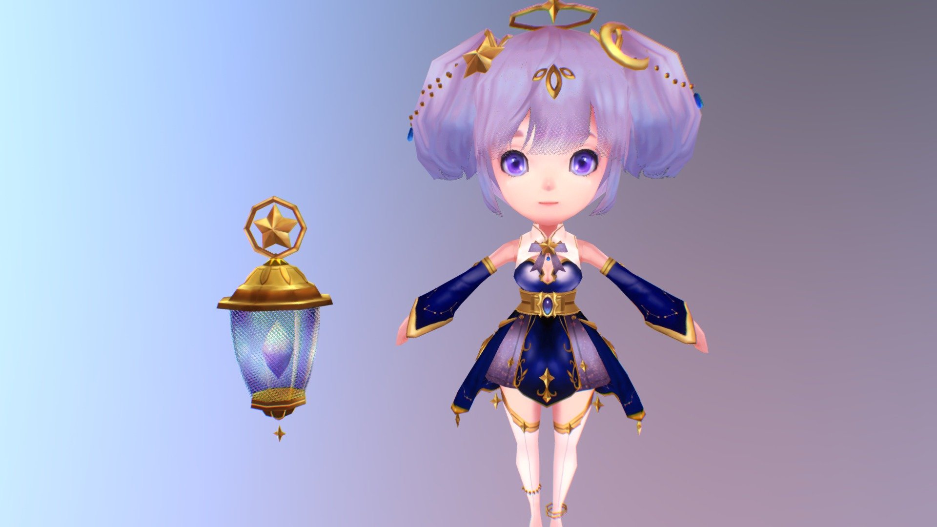 Starry Girl - 3D model by akimonica [e014c25] - Sketchfab