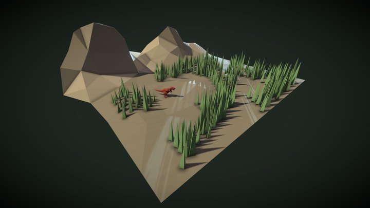 Low-Poly T-Rex 3D Model