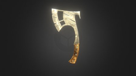 Ivory Damascus Hatchet 3D Model