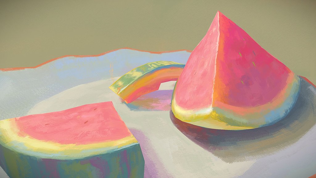 Painterly brushwork study with Pchan's painting
