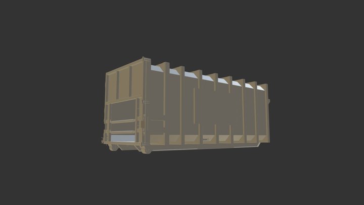 35 cubic yard compaction container 3D Model
