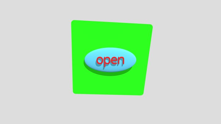 open sign 3D Model