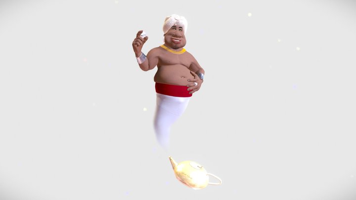 Ghost from the lamp character 3D Model