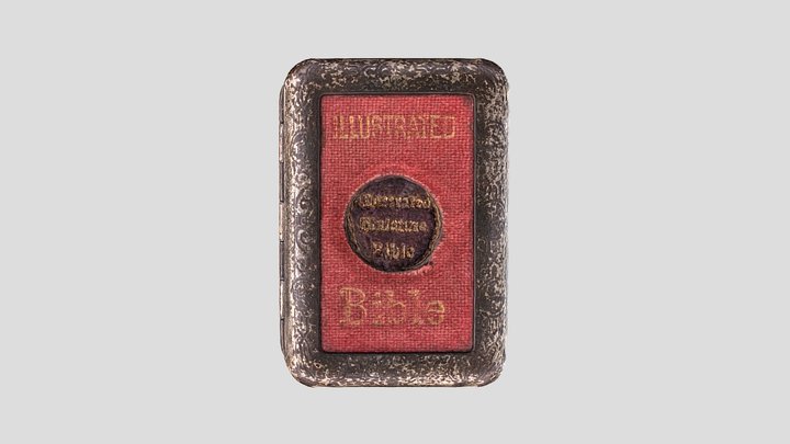 18th-century miniature Holy Bible - Silver case 3D Model