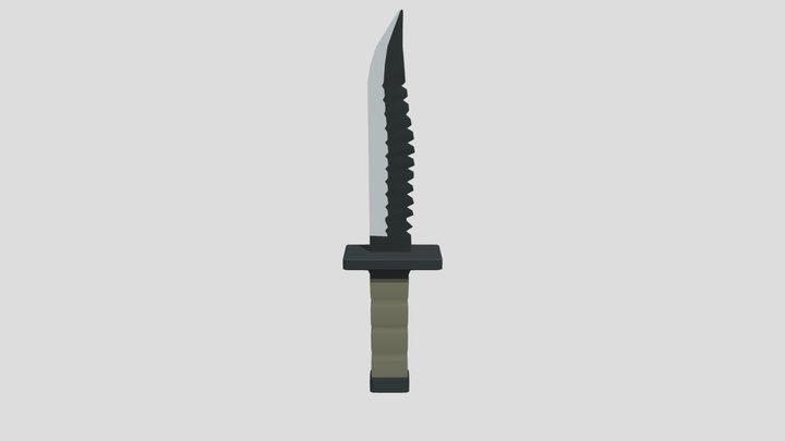 mid poly knife 3D Model
