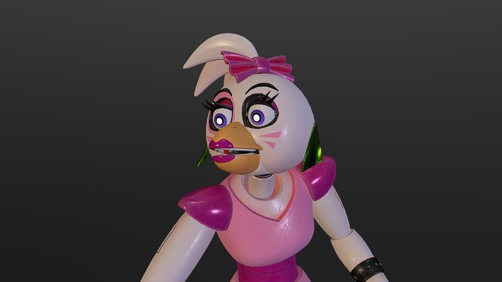 UCN Funtime Chica Lo-poly - Download Free 3D model by Cade [e0fccec] -  Sketchfab