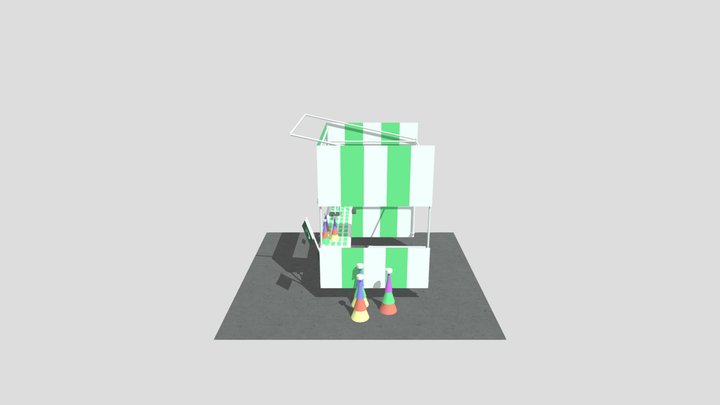 14 august independence Stall 3D Model