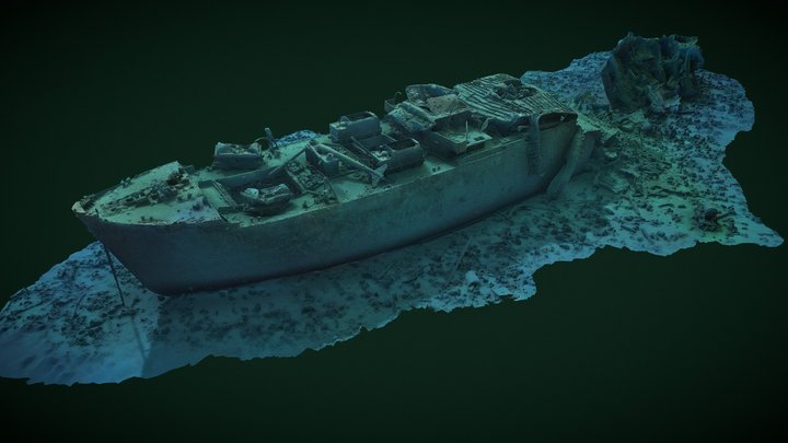 Wreck of SS Thistlegorm 3D Model