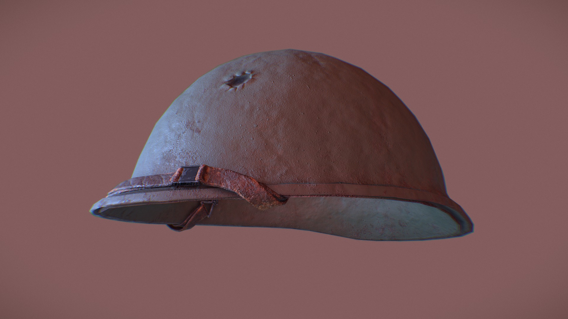 3D model Military Army Helmet - This is a 3D model of the Military Army Helmet. The 3D model is about a fish with a long tail.