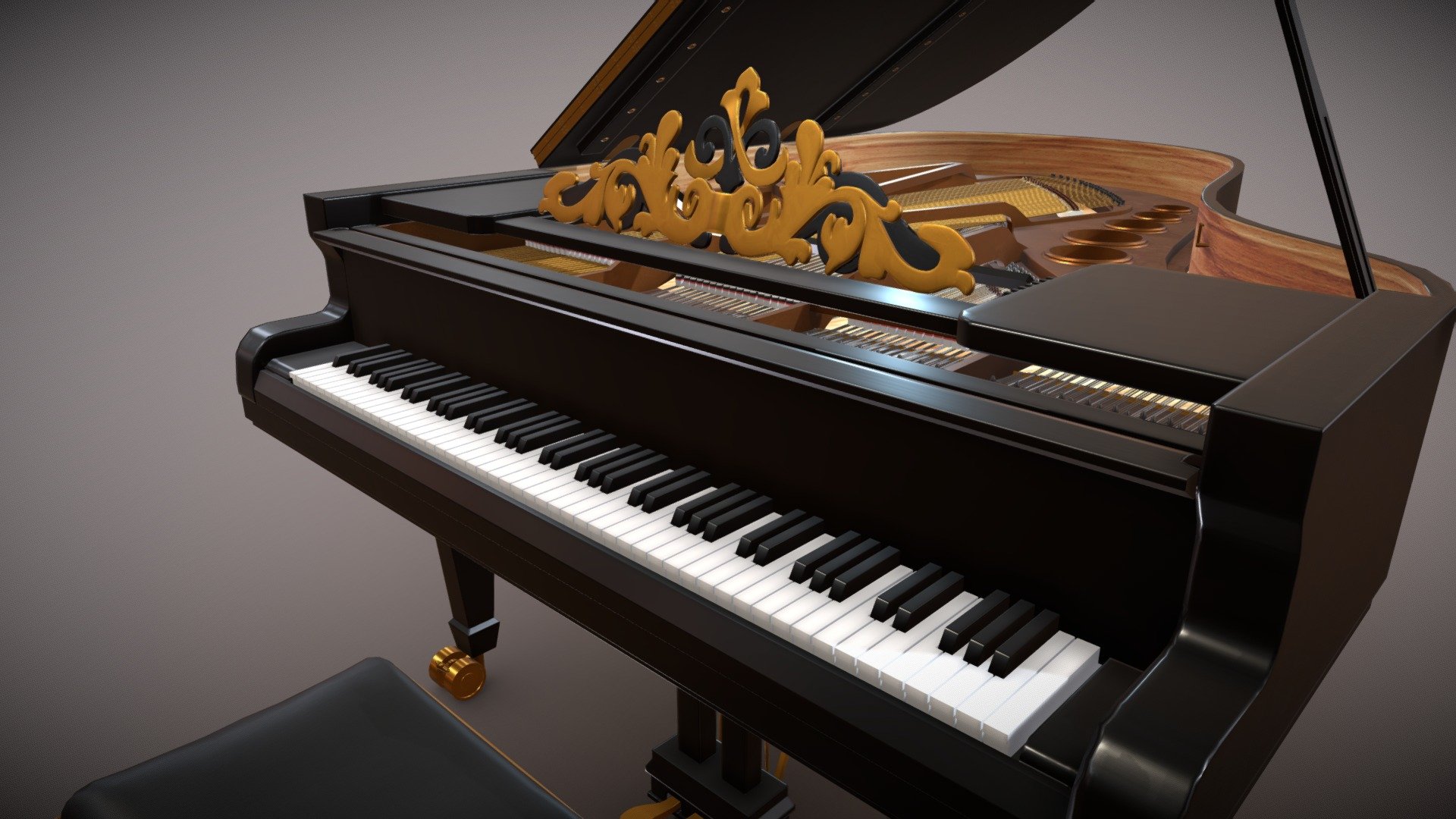 Grand Piano - Buy Royalty Free 3D model by FraserHutchison