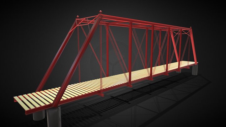 Fort Atkinson Bridge, 1892 (Pratt Truss) 3D Model