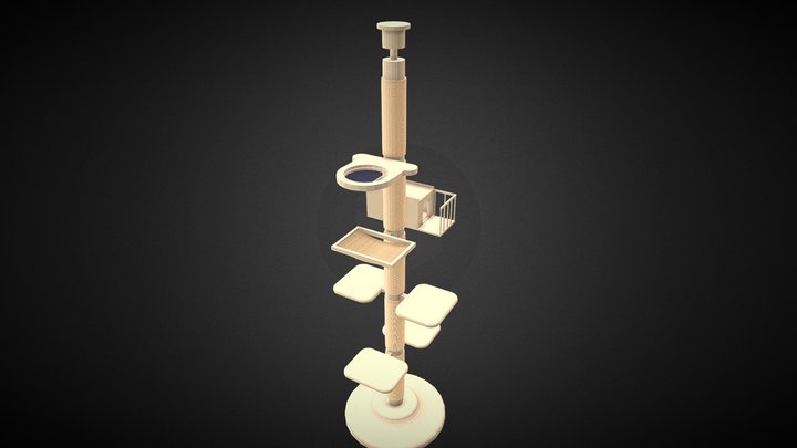 Cat climbing column - 猫爬立柱 – Kostenloses 3D-Modell STL