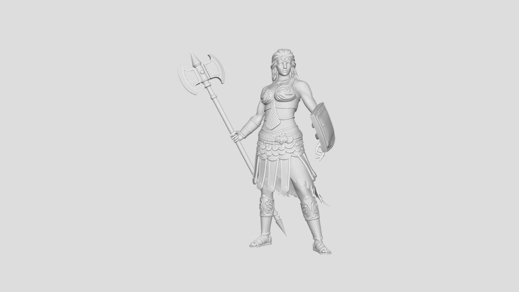 Shield Maiden with War Axe