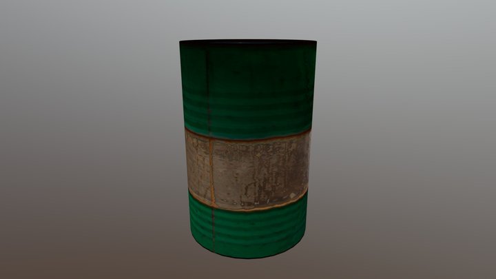 Green Barrel 3D Model