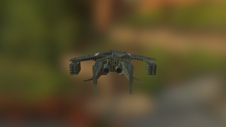 Bomoth B2 Gunship 3D Model