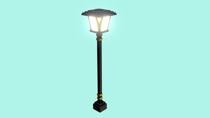 Windsor Lamp Post Blockbench 3D Model