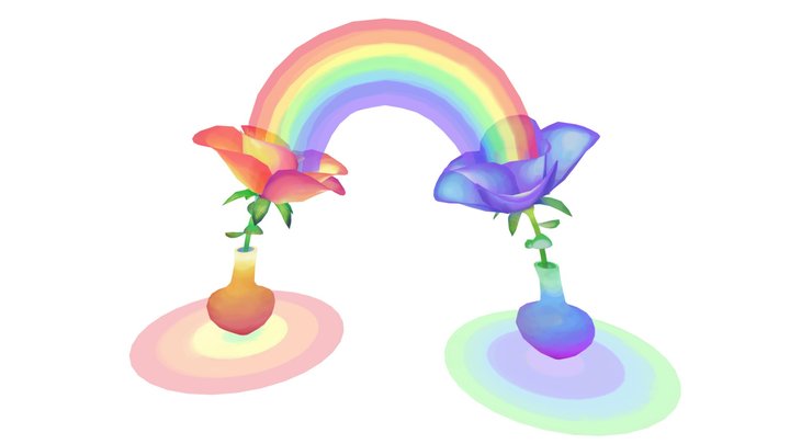 Rainbow Roses - Sketchfab Weekly 3D Model