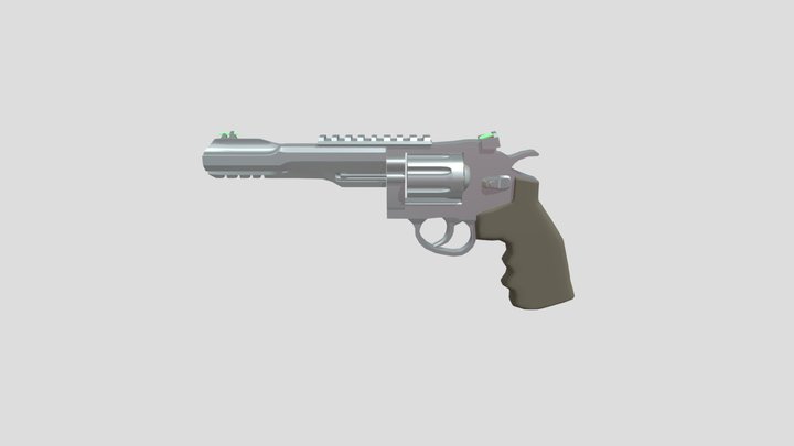 Revolver Gun 3D Model